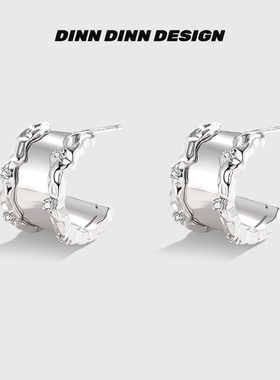 DINN DINN DESIGN圈圈耳环女轻奢小众设计感高级精致气质耳钉耳饰