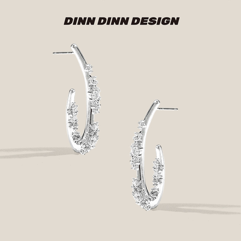DINNDINNDESIGNC形镶钻耳钉