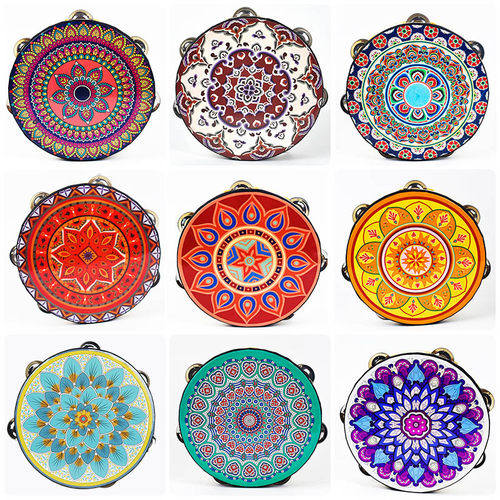 铃鼓幼儿园敦煌飞天新疆维吾尔族手鼓手拍舞蹈道具乐鼓奥尔夫乐器