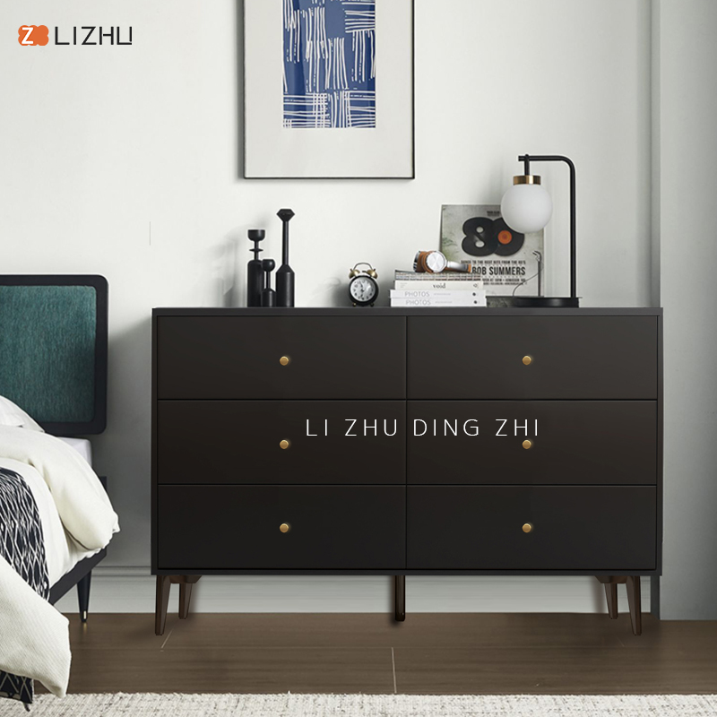 北欧六斗柜日式中古复古储物边柜