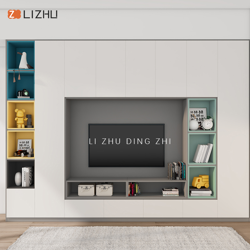 定制套色格书架展示架组合格子柜