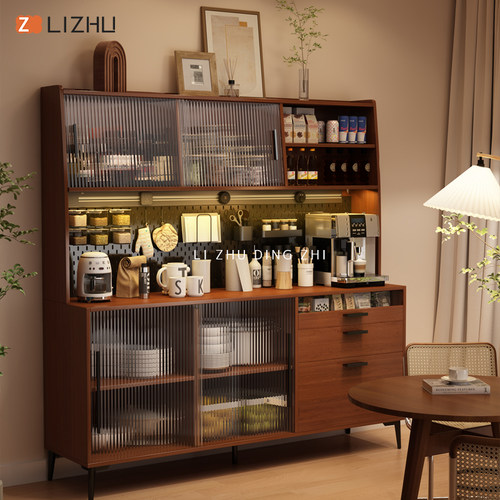 北欧餐边柜客厅厨房中古高柜