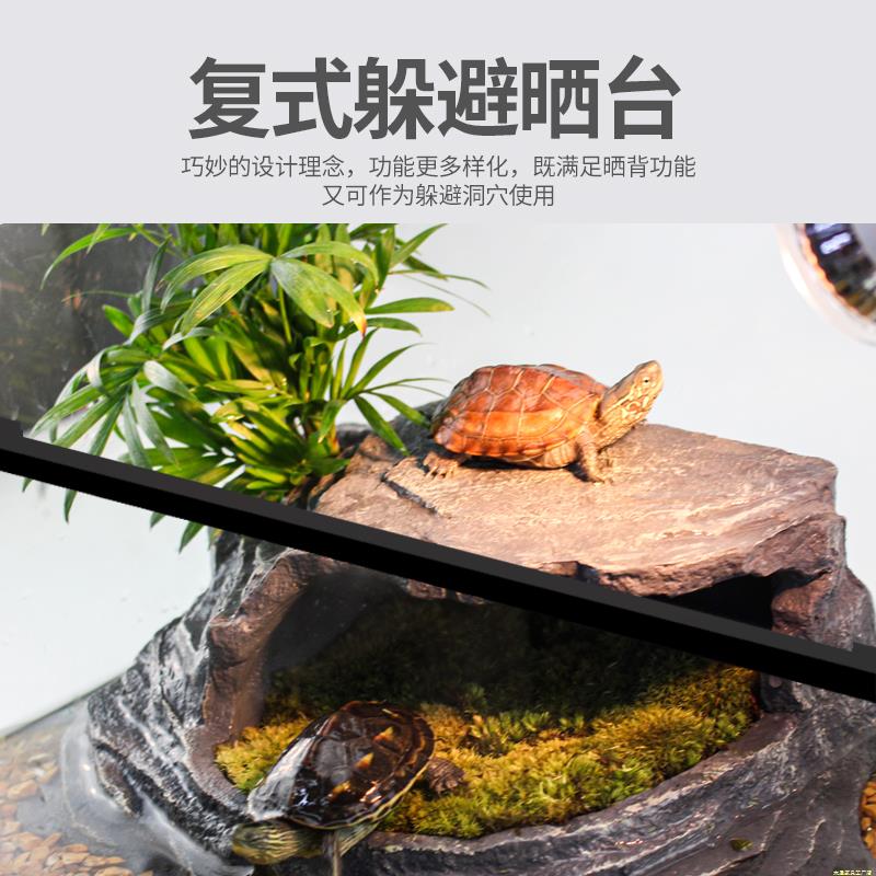 乌龟缸养龟专用缸大型家用带晒台生态缸巴西龟饲养箱别墅玻璃鱼缸