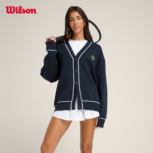 Wilson威尔胜官方春季 男女同款 中性运动宽松休闲编织外套UNISEX