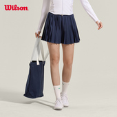 Wilson威尔胜官方夏季 女子WESTSIDE网球运动梭织撞色百褶半身裙