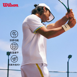 COLLAR凉感防晒网球运动POLO短袖 Wilson威尔胜官方男士 JOHNNY