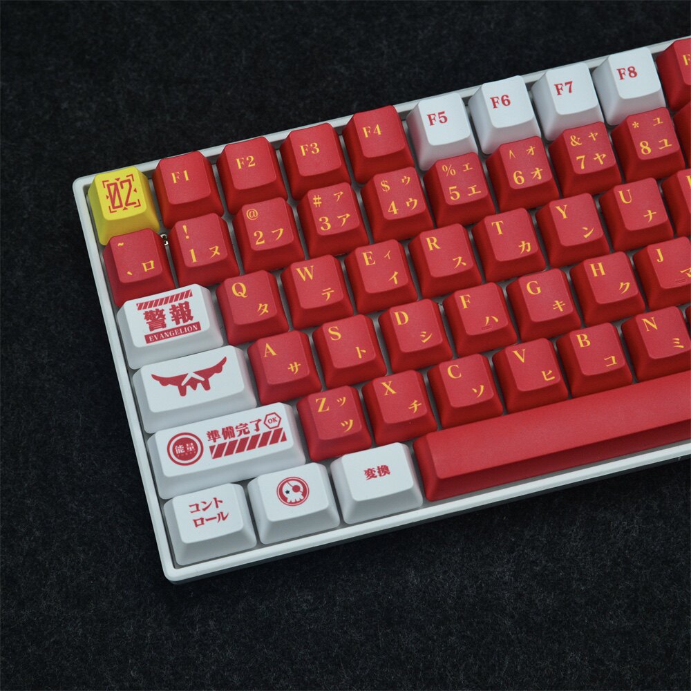 EVA 기계 NO. 2 아스카 키캡 애니메이션 PBT OEM 고도로 승화된 기계식 키보드