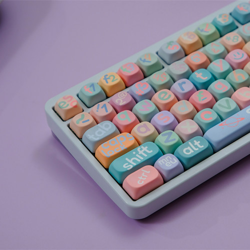 粉色大字键帽 PBT XOA高度 热升华 机械键盘帽 wooting 醉鹿 雨75