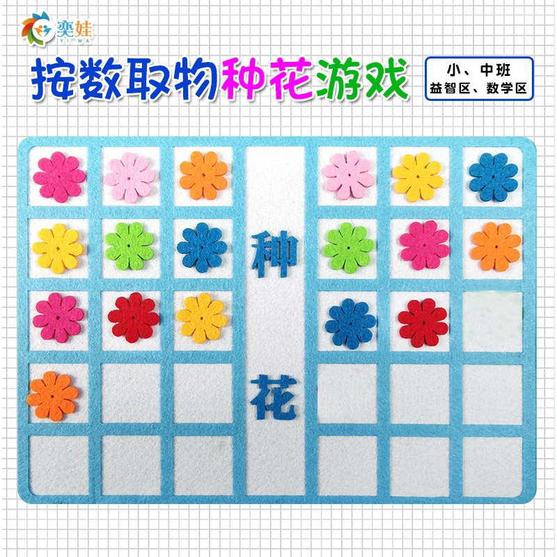 奕娃益智区数学区按数取物游戏