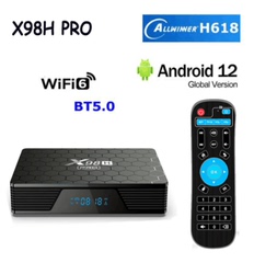 新品X98H PRO H618 Android12 4G/32G 网络盒子蓝牙WIFI6 tv box