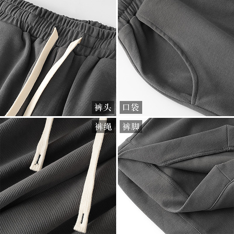 IT IS EASY TO WEAR GOD PANTS  260G HEAVYWEIGHT DARK GRAY SHORTS MENS DARK GRAY LOOSE CASUAL SHORTS WOMENS SUMMER