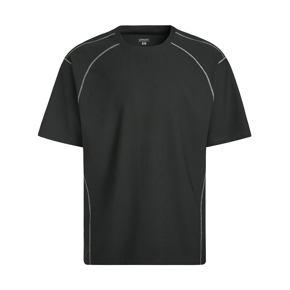 GYMANT肌肉蚂蚁夏季新款高弹亲肤运动健身衣深灰色男圆领短袖T恤
