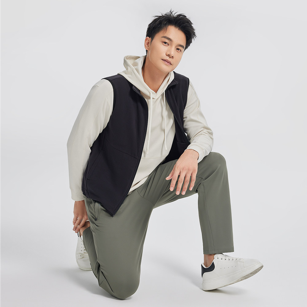 GYMANT肌肉蚂蚁冬季新款运动健身衣挺阔保暖黑色男立领单层马甲