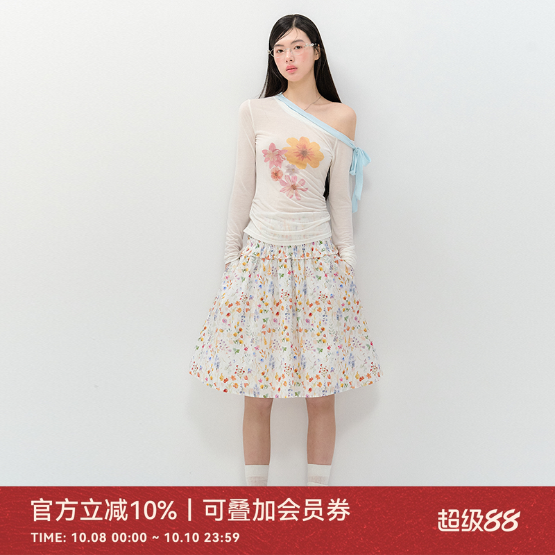 ANNATTO防晒长袖碎花打揽半身裙