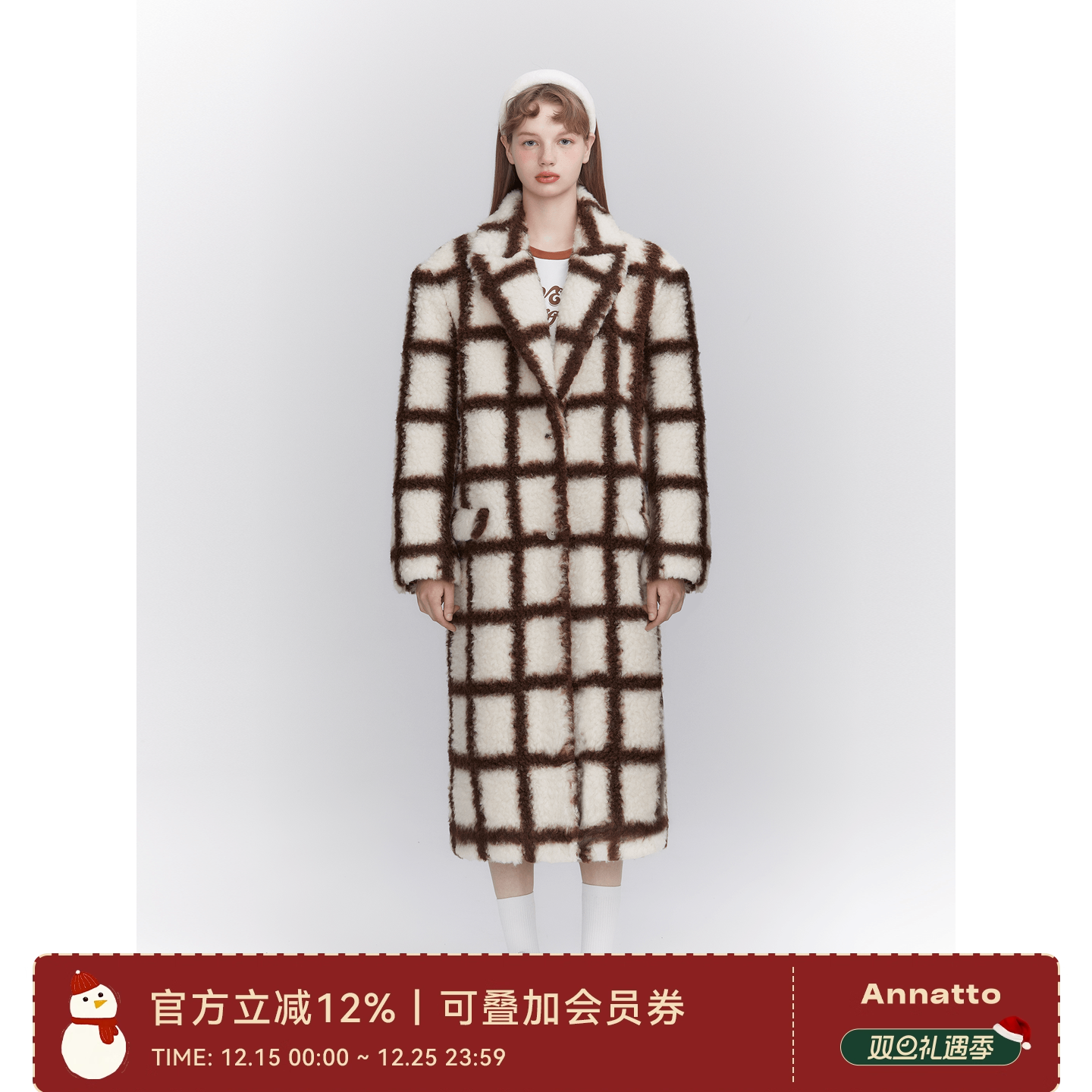 【焦糖曲奇】赫本风中长款呢大衣