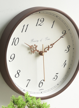 挂钟客厅2025新款中式风格实木古典复古高档现代简约老人大字钟表