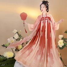 原创唐制汉服成人女齐胸襦裙小个子古装中国风仙女春夏款大码套装