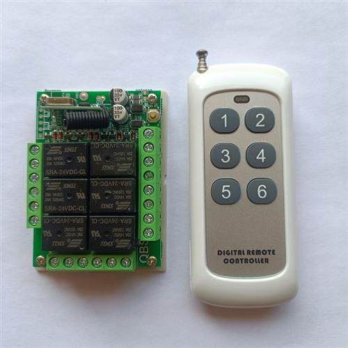 5V12V24V路4路6路智能学习型RF无线遥控开关接收模块控制器魔术