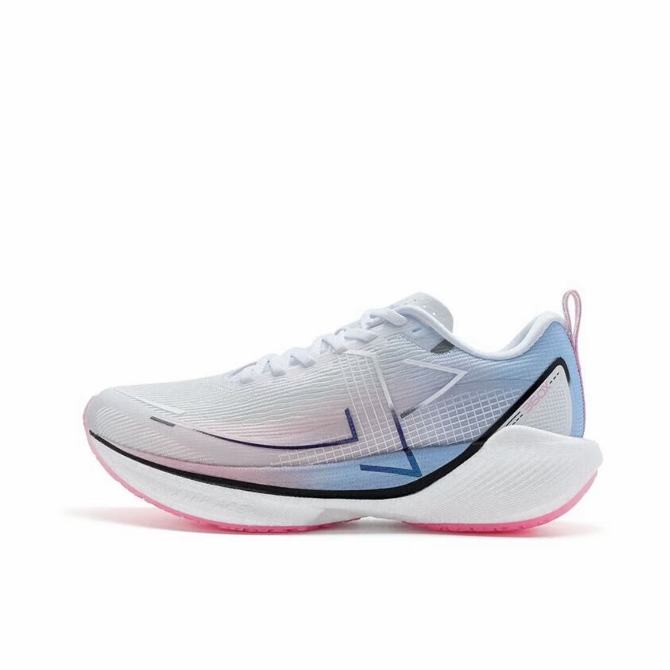 特步 360X 马拉松缓震跑鞋976119110080新白色/毛月蓝/荧光樱粉,运动鞋new,跑步鞋,淘宝优惠券,粉丝福利购,淘宝优惠卷