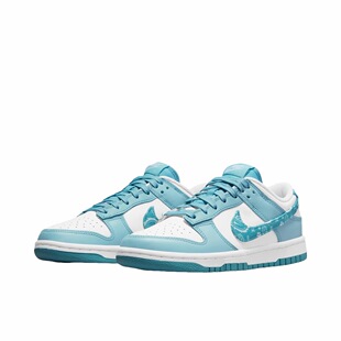 Nike Dunk Low ESS lue Paisley 低帮 板鞋女款 白蓝DH4401-101黄