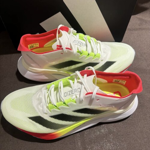 adidasAdizeroBoston 12碳板玻纤柱耐磨缓震马拉松运动跑鞋JQ2552