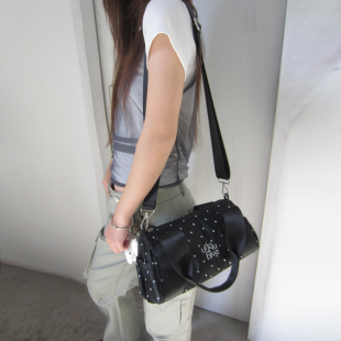 Unique blue韩系手提包女休闲千禧甜酷波点手提通勤斜挎单肩包女