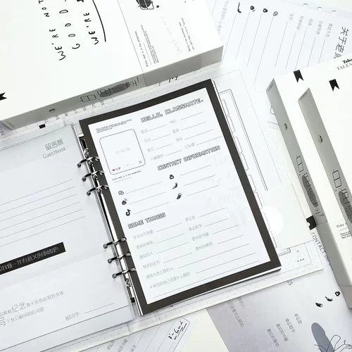 ins风活页高颜值同学录毕业纪念册简约小众文艺2024年新款留言册