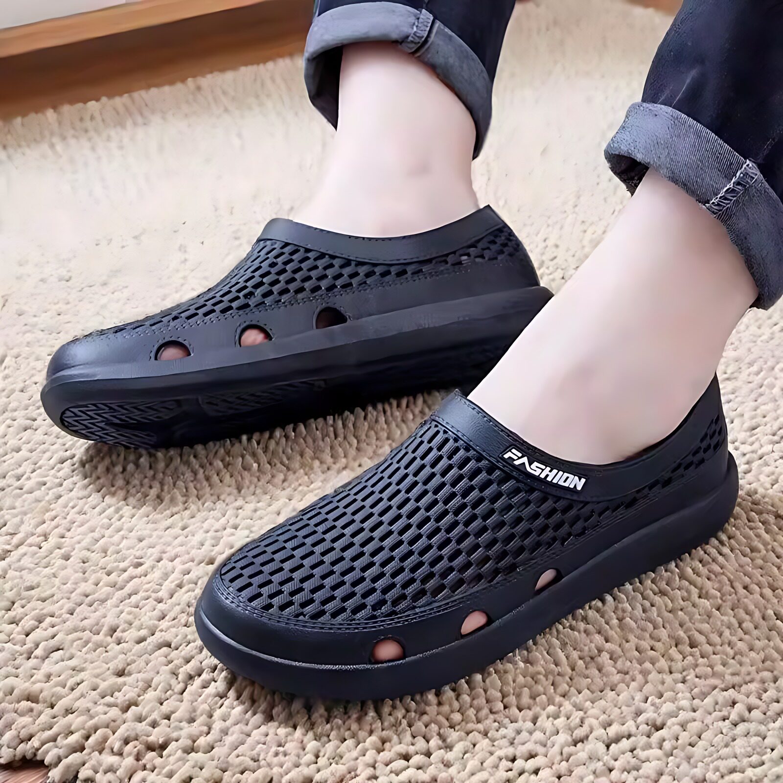 洞洞鞋男款夏季外穿凉鞋男士户外涉水漂流沙滩鞋软底防滑防臭凉拖