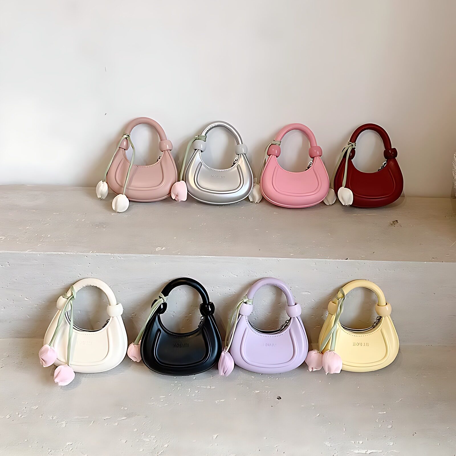 郁金香小女孩高级感斜挎包洋气时尚2025新款女童公主手提包零钱包