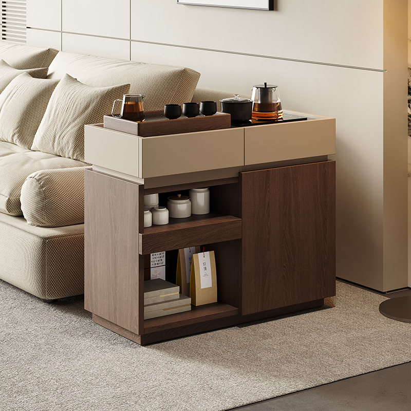 可移动边几茶水柜烧水壶一体家用小户型多功能茶几客厅收纳角几