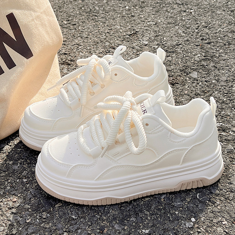 小白鞋女春秋款女鞋2026新款爆款百搭chic鞋子休闲板鞋厚底运动鞋