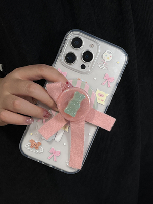 泡泡骚pop通用强磁吸手机壳灵感家适用于iphone16promax15Pro/14/13手机壳情侣支架国风ins小众小熊甜点软糖