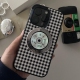 通用泡泡骚pop强磁吸手机壳适用于高级感iphone17promax苹果16 13黑白格子手机壳情侣支架车载国风轻奢