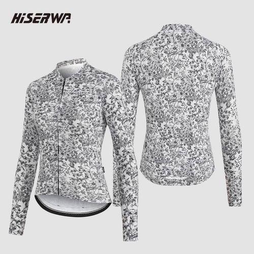 HSW骑行服女印花长袖骑行上衣