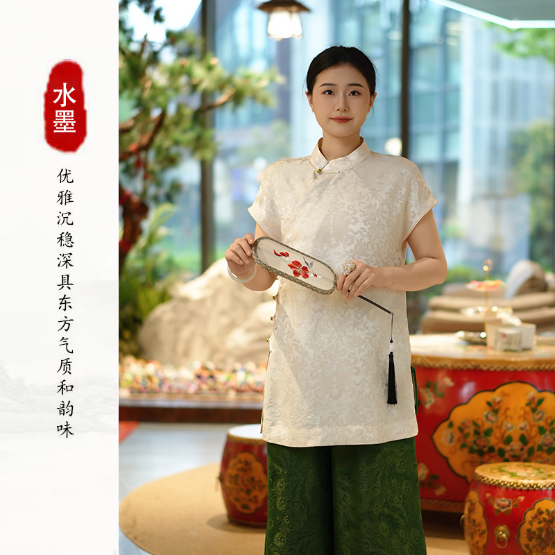 名家张林根银通正绢新中式奥黛款