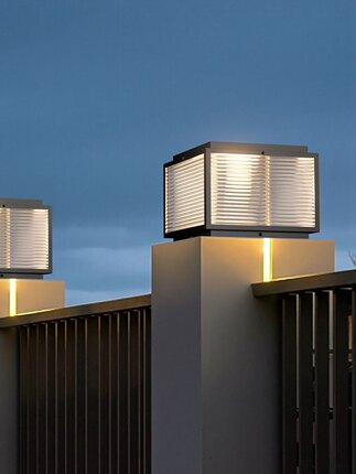 太阳能户外防水304不锈钢柱头灯庭院灯简约现代柱子围墙LED别墅灯