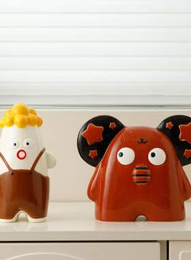 创意趣味摆件客厅电视柜卧室桌面装饰品搞怪潮玩可爱卡通家居玩偶