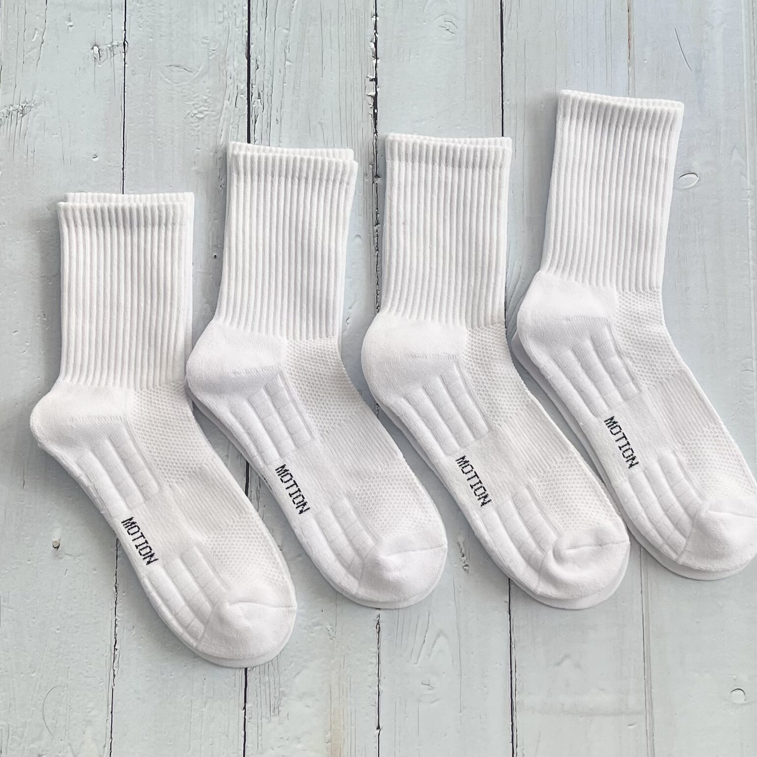 Hhr Black and White Solid Color Towel Bottom Socks Men's Mid-Calf Autumn and Winter Running Sports Long Socks Men's White