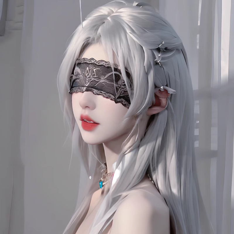 蒙眼丝带情趣型可爱御姐蕾丝情趣眼罩涩情情调禁欲系套装性感风蒙