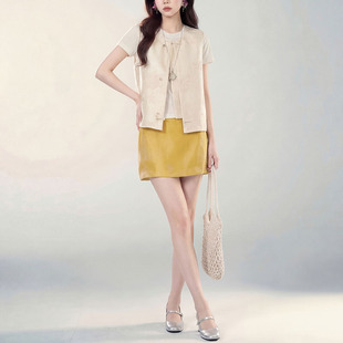 知心衣夏新款清冷风松弛感穿搭新中式国风气质无袖马甲三件套装女