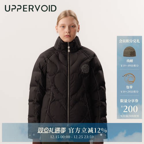UPPERVOID合身羽绒服短款保暖