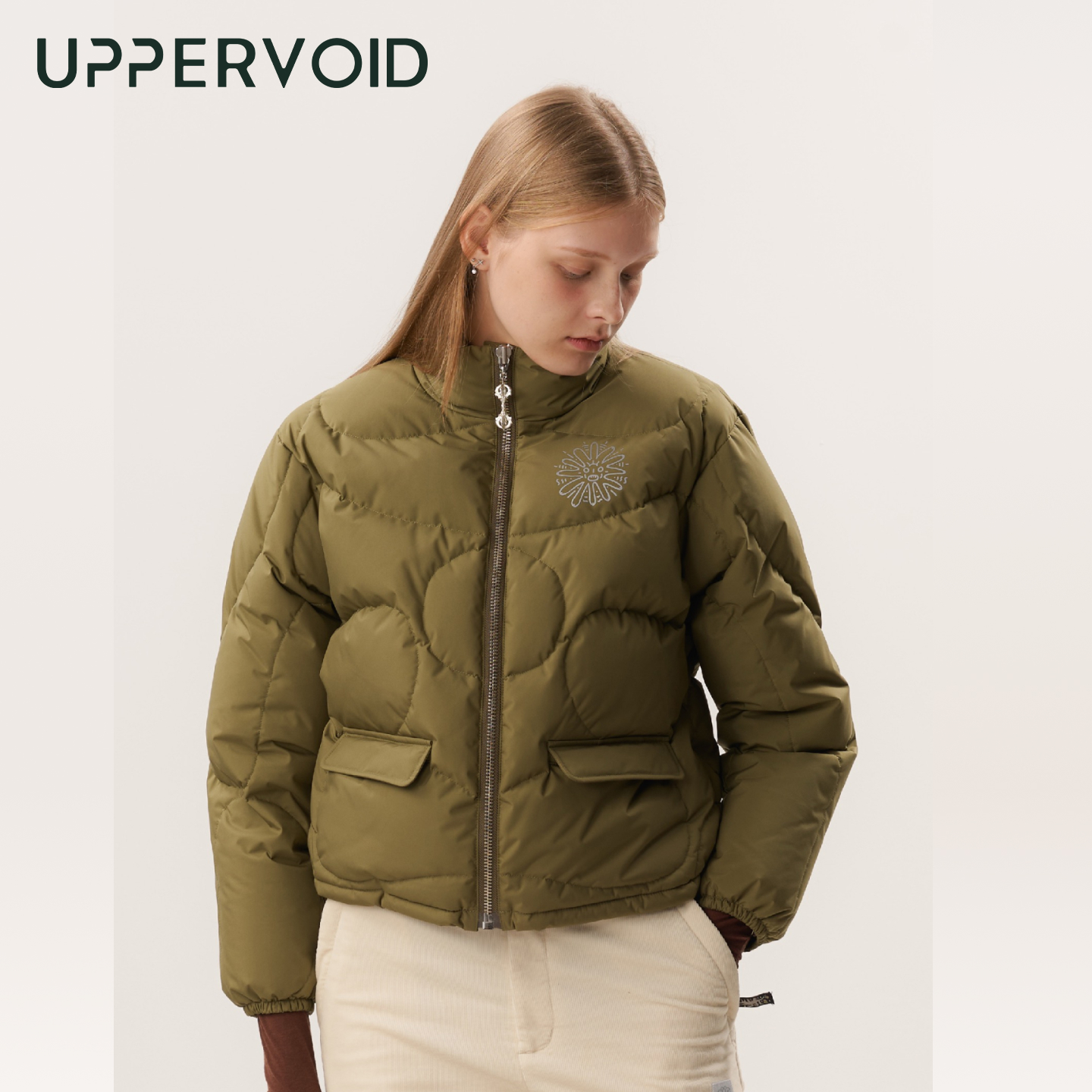 UPPERVOID防水羽绒服短款保暖