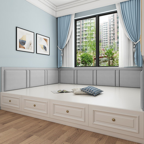 猫爪皮榻榻米软包墙围炕围科技布