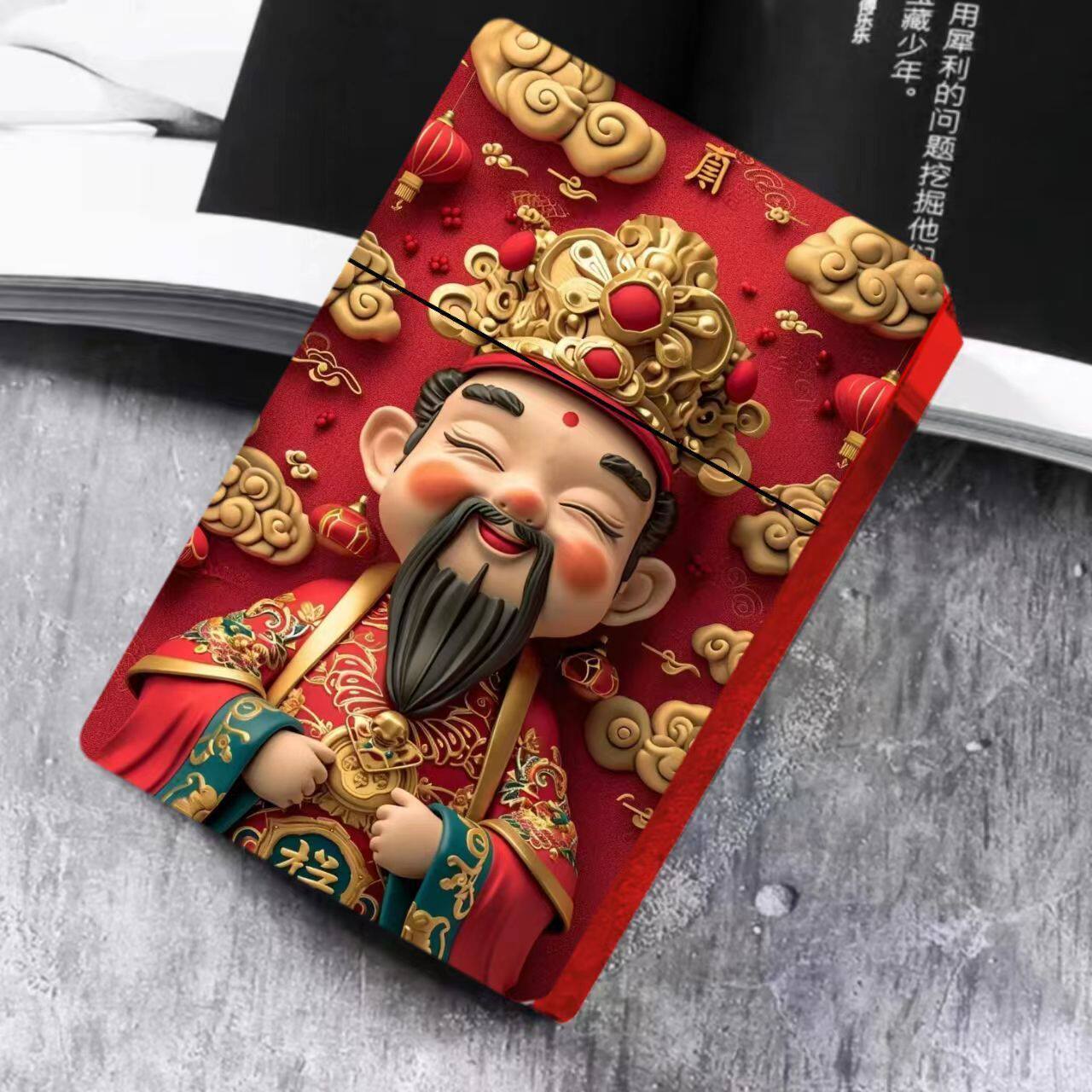 新款财神暴富粗支烟盒动漫卡片收纳盒20只粗支烟盒卡通自动烟盒男