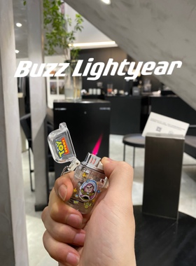 巴斯光年卡通粉色火焰打火机创意循环使用男女礼物酒吧个性抖音