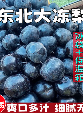 东北特产大冻梨苹果梨冻秋梨黑冻梨新鲜冷冻甜梨秋梨冬水果整箱