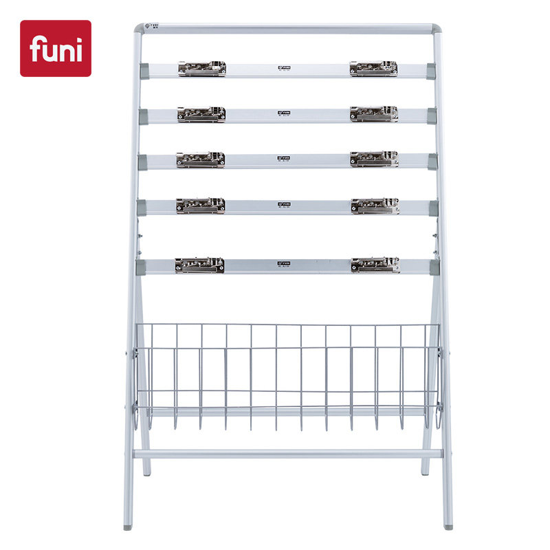 富尼FB-81立式报刊架铝合金报夹资料书报期刊展示架报刊报纸陈列架办公教学展示架报纸夹立式宣传架