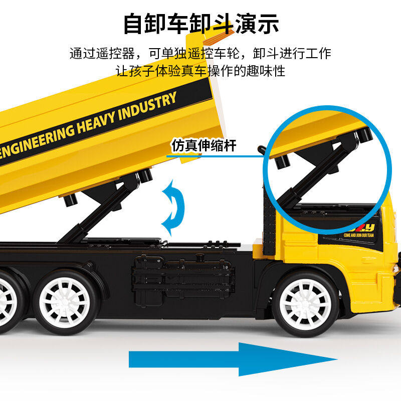 厂家益米儿童玩具遥控自卸车工程车模型电动推土挖机车男孩3-6岁高性价比高么？