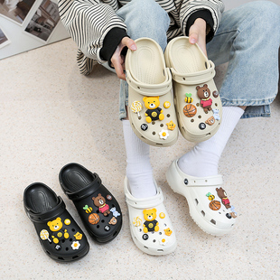 卡骆驰crocs洞洞鞋配饰cross可爱卡通鞋花装饰扣diy配件鞋花扣子