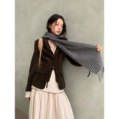 dorydory 外套显瘦超好看上衣女 绒感棕收腰小西装 春季 新款